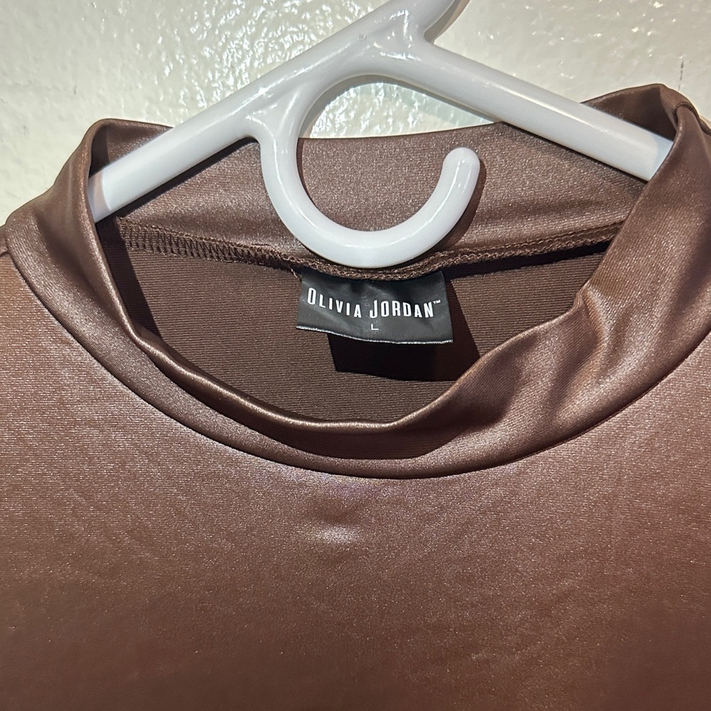Brown Long Sleeve Top